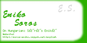 eniko soros business card